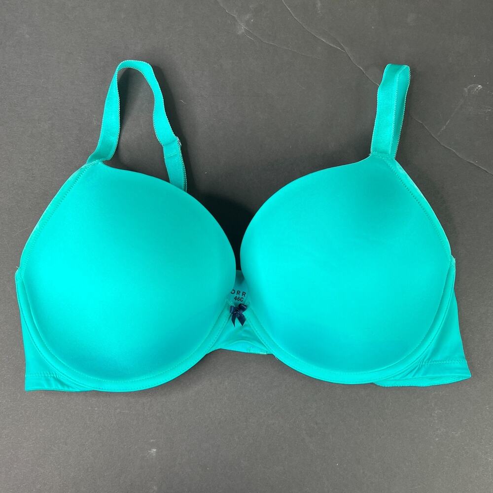 Torrid Smooth Push Up Plunge Bra Underwire Convertible Aqua Blue 46C